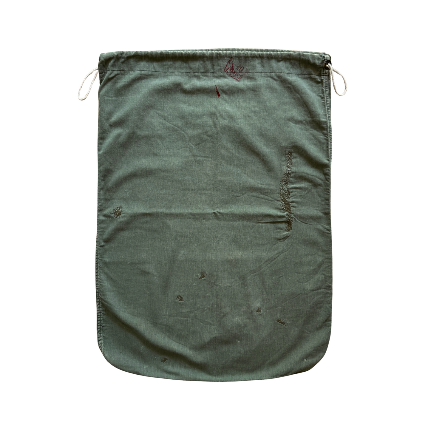 1970s U.S. Military Sateen Green Barracks Bag