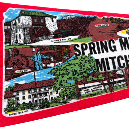 1970s Spring Mill State Park Indiana Pennant