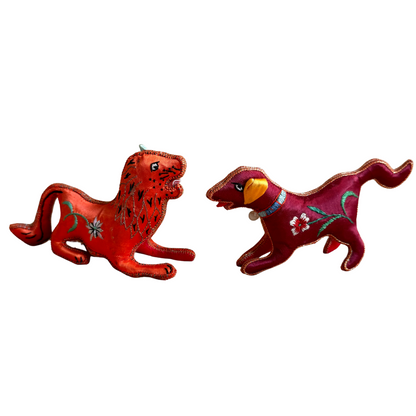 1970s Chinese Silk Embroidered Animals