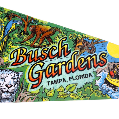 1980s Busch Gardens Tampa Florida Pennant