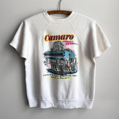 1970s Chevy Camaro Graphic Short Sleeve Sweatshirt