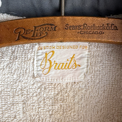 1950s Pirate Print Rayon & Terry Cloth Cabana Shirt