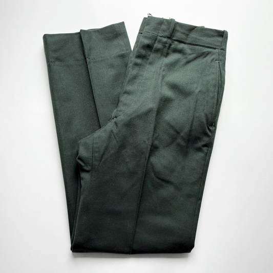 1970s U.S. Army Green Wool Serge Dress Pants