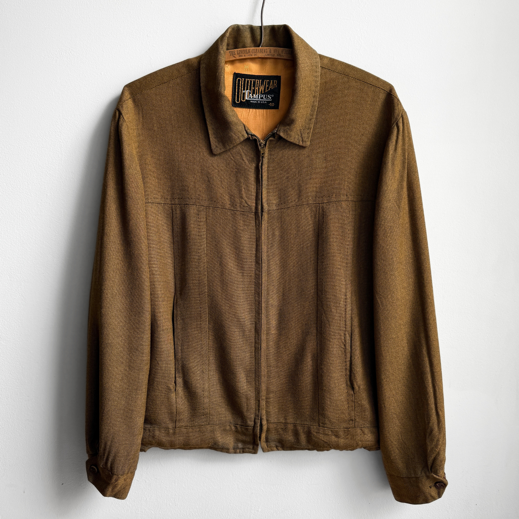 Orange Ricky 1950s Brown & Orange Ricky Gabardine Jacket – ThreadCount Vintage Co.