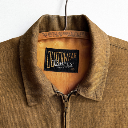 1950s Brown & Orange Ricky Gabardine Jacket