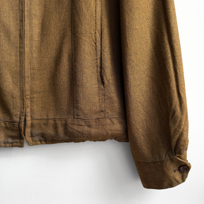 1950s Brown & Orange Ricky Gabardine Jacket
