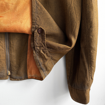 1950s Brown & Orange Ricky Gabardine Jacket