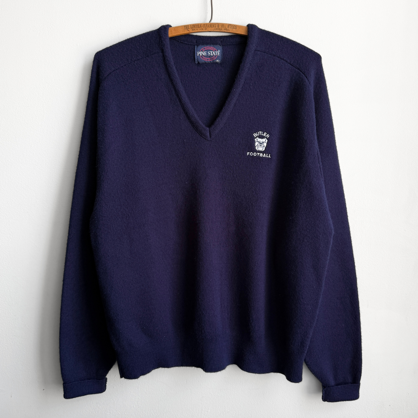 1980s Butler Football Acrylic V-Neck Sweater