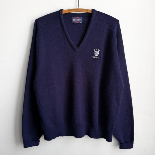 1980s Butler Football Acrylic V-Neck Sweater