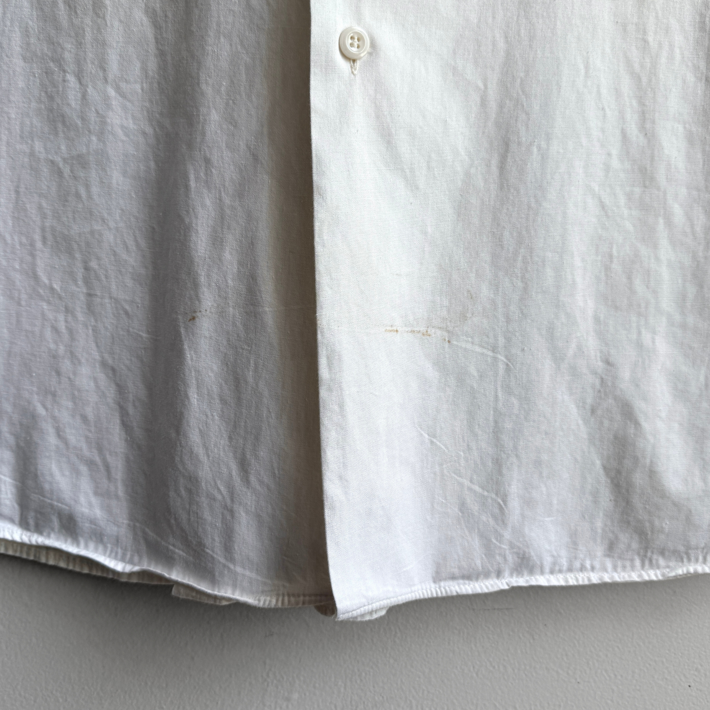 1950s White Cotton Work Shirt
