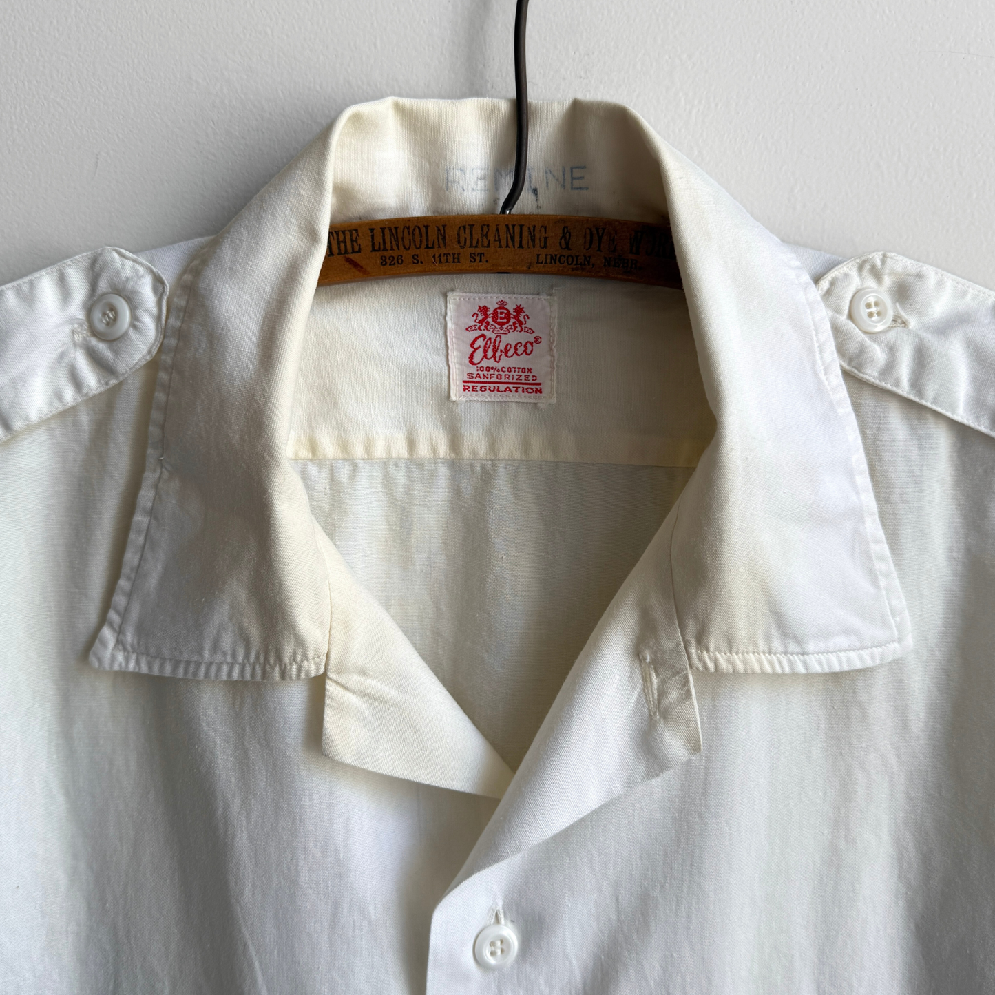 1950s White Cotton Work Shirt