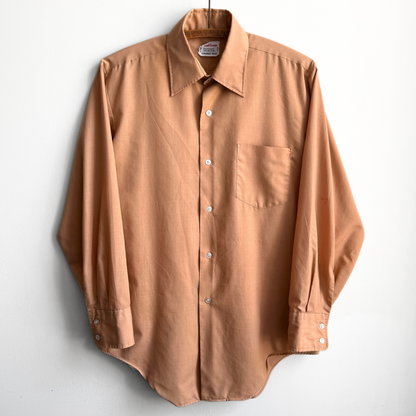 1970s Tan Prest Dress Shirt