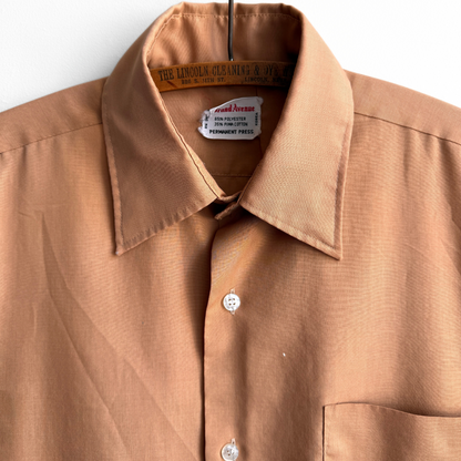 1970s Tan Prest Dress Shirt
