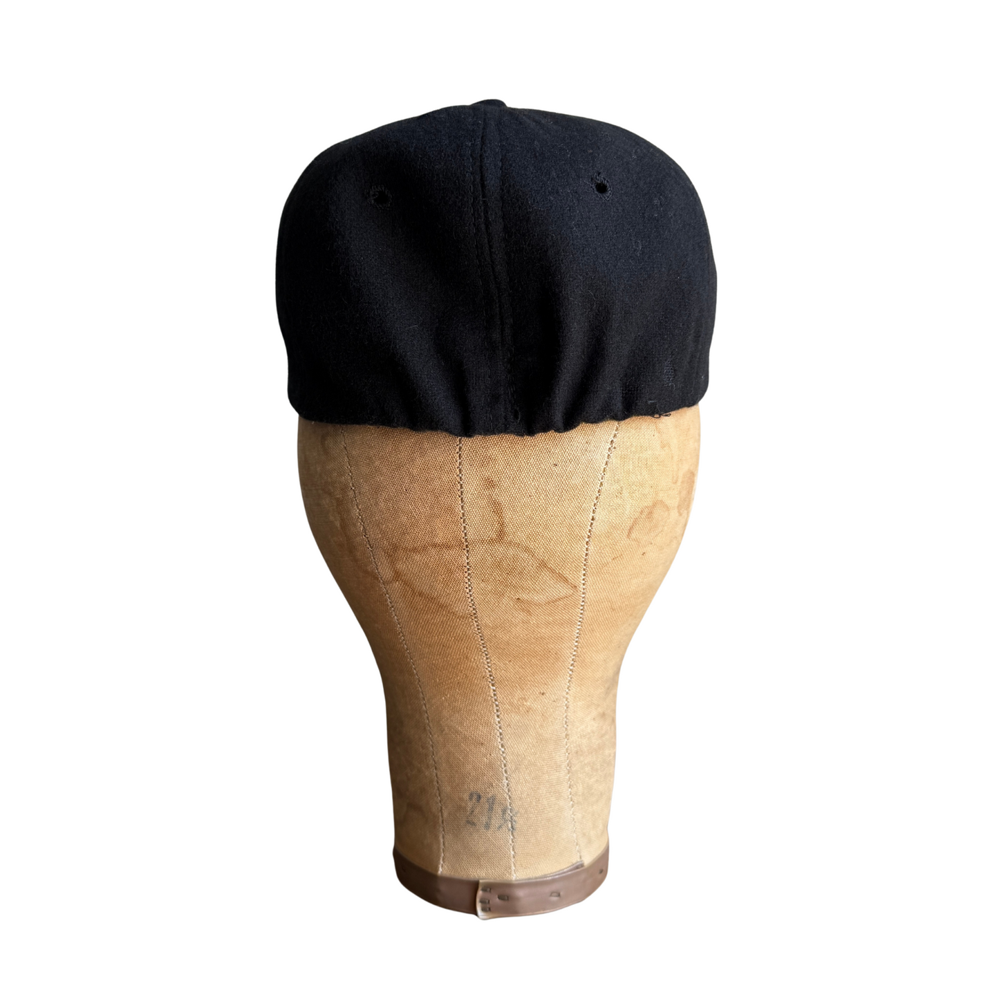 1960s Black Wool Baseball Cap