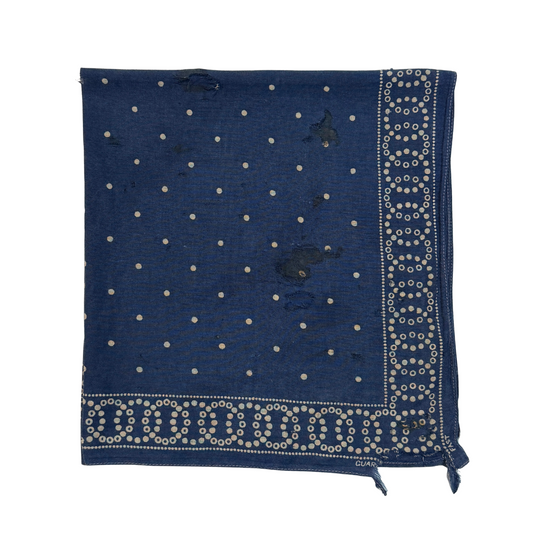 1950s Blue Guaranteed Fast Color Cotton Bandana