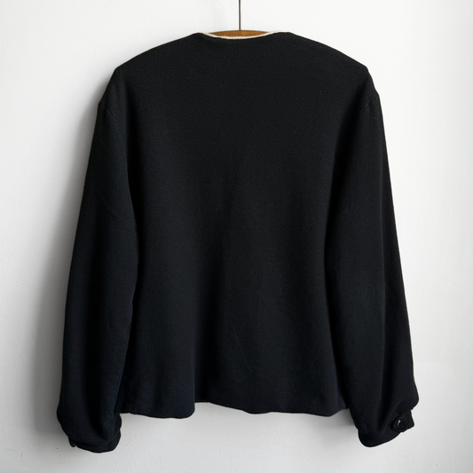 1960s Oakbrook Sportswear Black Cardigan Jac
