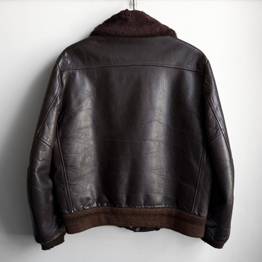 1970s Type G-1 Sherpa Lined Leather Bomber Jacket