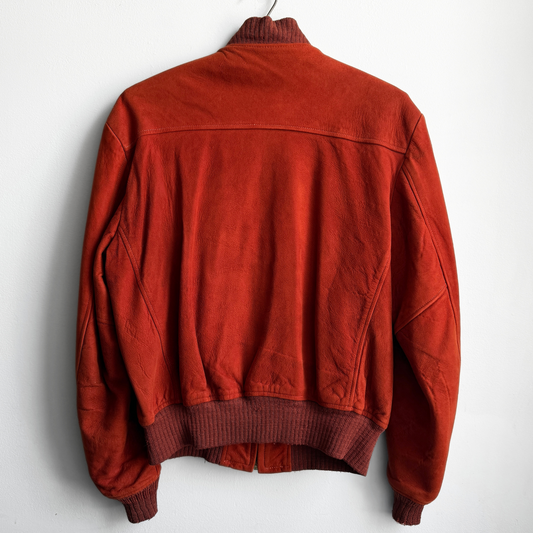 1950s Orange Quilon Suede Leather Jacket