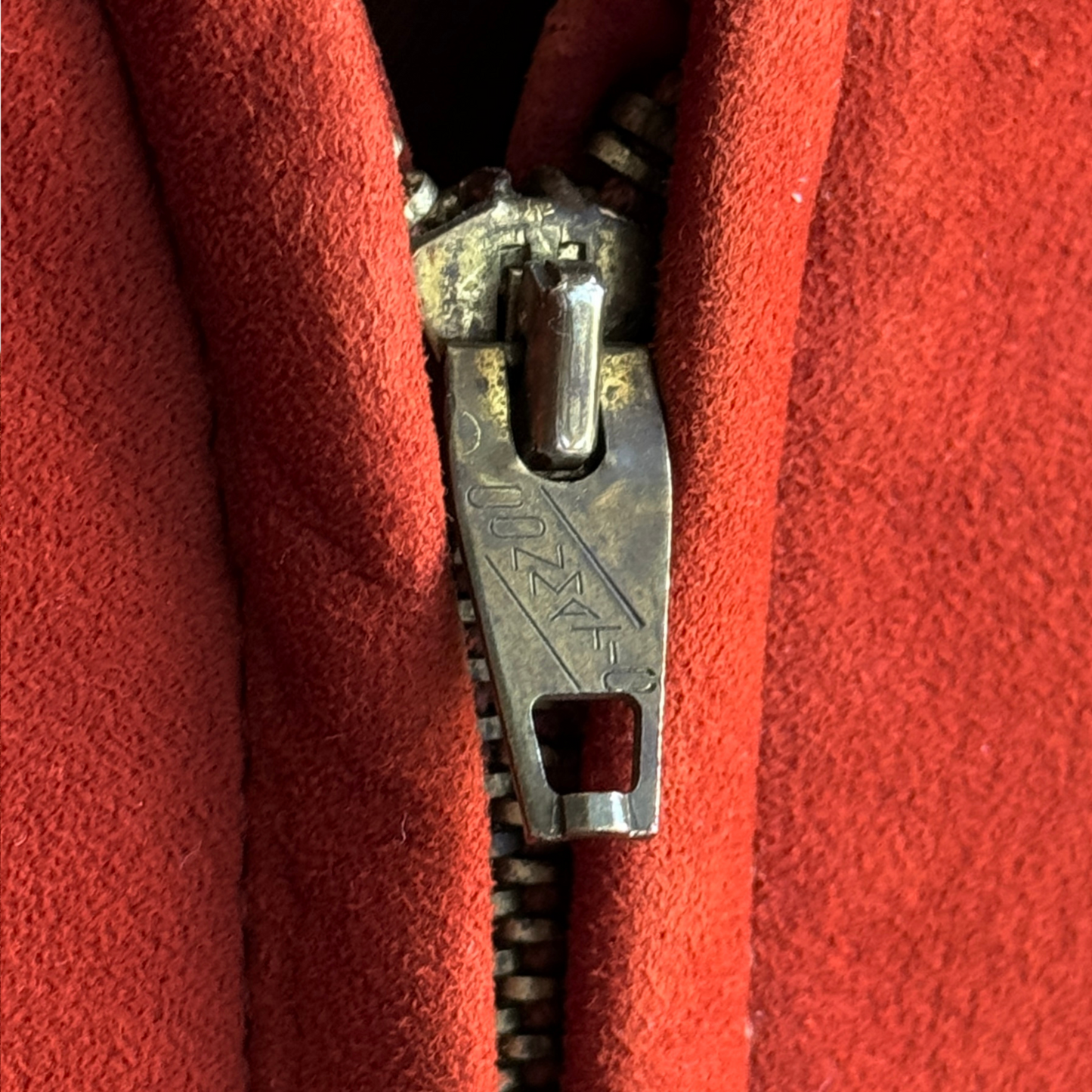 1950s Orange Quilon Suede Leather Jacket
