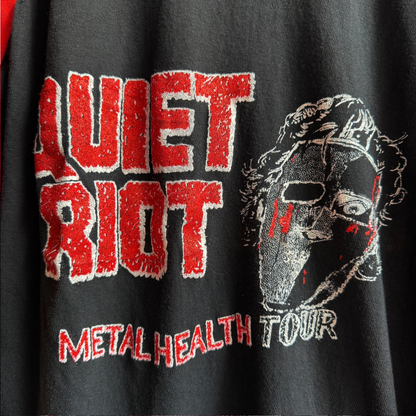 1980s Quiet Riot Raglan Graphic Tour Tee