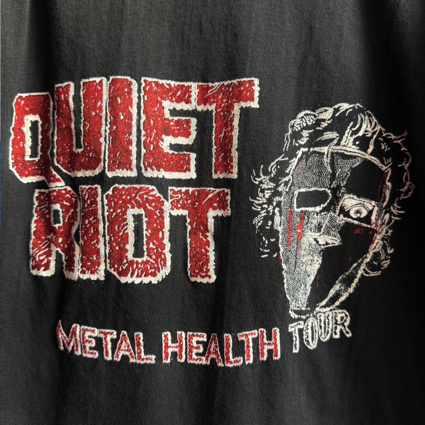 1980s Quiet Riot Raglan Graphic Tour Tee