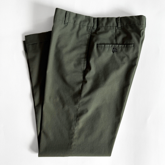 1970s Green Permanent Press Chino Work Pants
