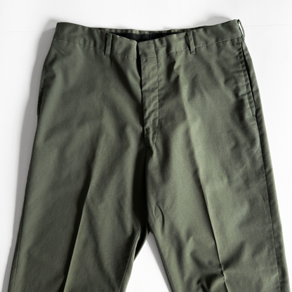 1970s Green Permanent Press Chino Work Pants (31)