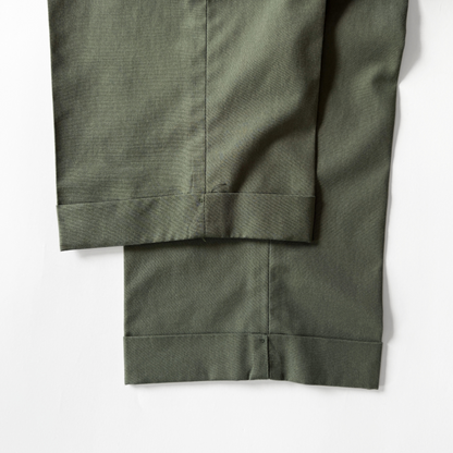 1970s Green Permanent Press Chino Work Pants (31)