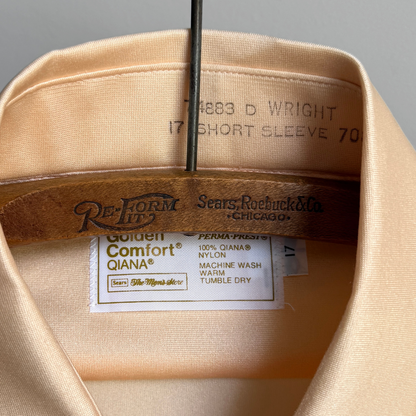 1970s Light Orange Qiana Shirt