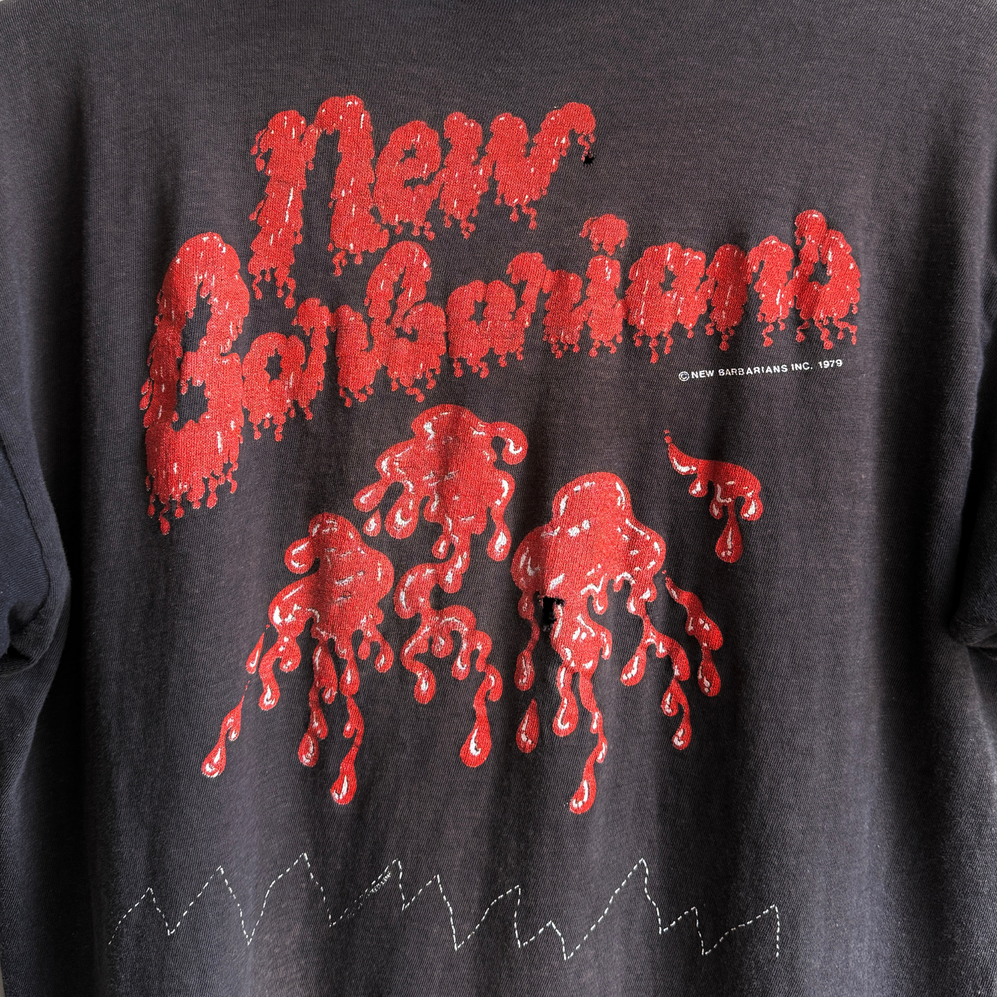 1979 The New Barbarians Faded Graphic Tour Tee