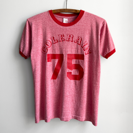 1970s Colerain High Red Graphic Ringer Tee