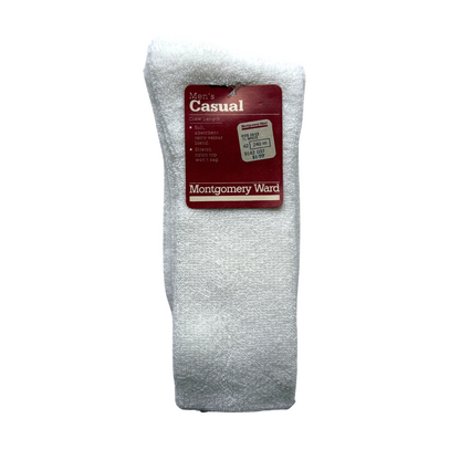 1980s White Terry Velour Crew Socks