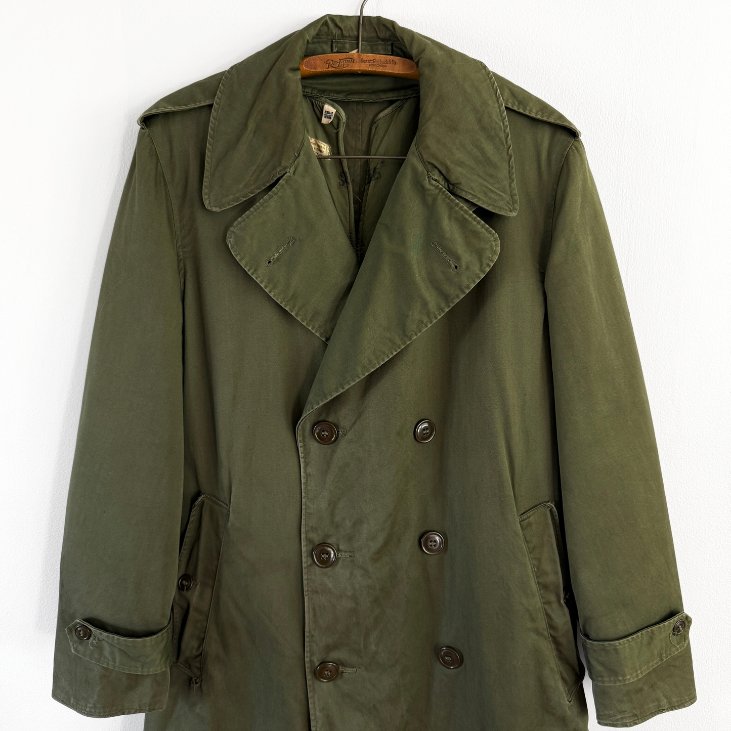 1950s U.S. Army OG 107 Heavy Overcoat