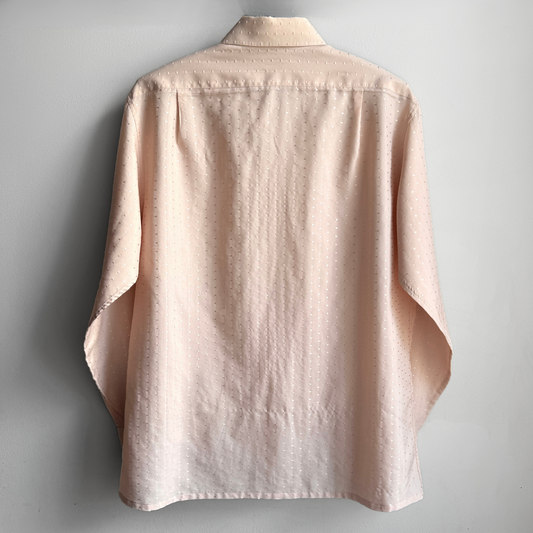 1970s Light Orange Monogram Dot Print Shirt