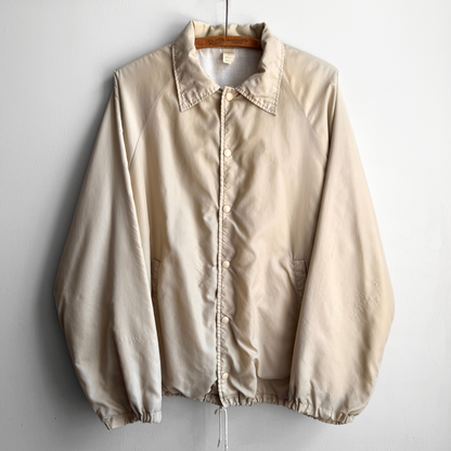 1970s Cream Nylon Windbreaker Jacket