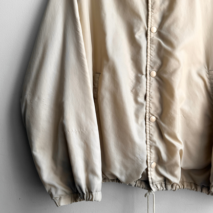 1970s Cream Nylon Windbreaker Jacket