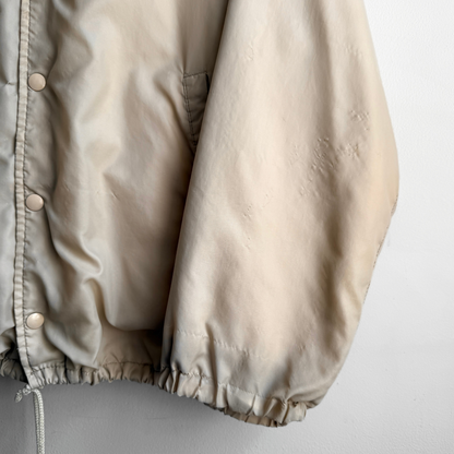 1970s Cream Nylon Windbreaker Jacket