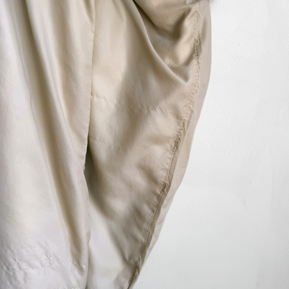 1970s Cream Nylon Windbreaker Jacket