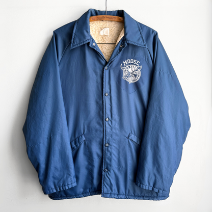 1970s Moose Lodge Sherpa Lined Windbreaker Jacket