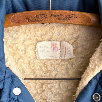 1970s Moose Lodge Sherpa Lined Windbreaker Jacket
