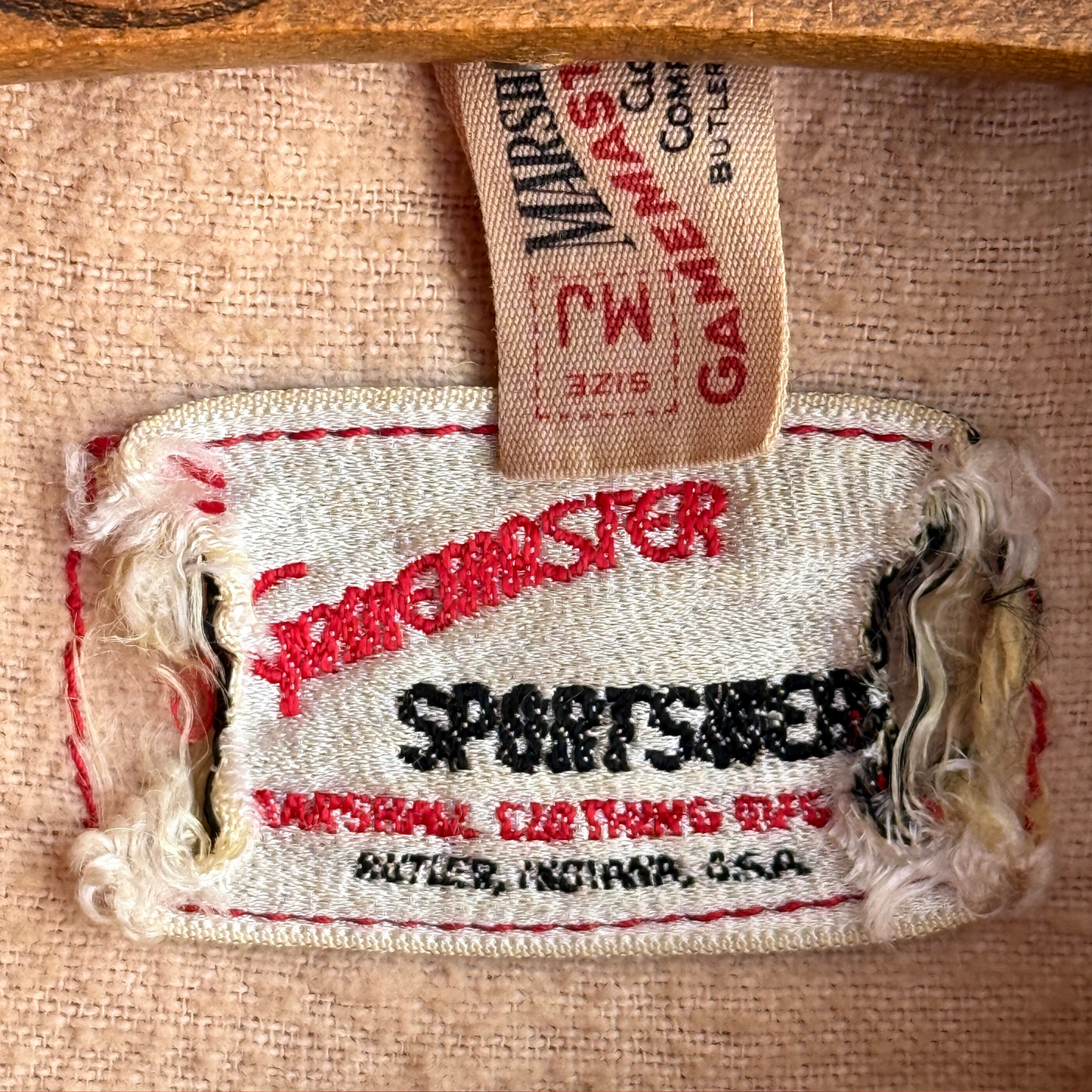 1950s Red Satin 3/4 Quarter Zip Team Jacket