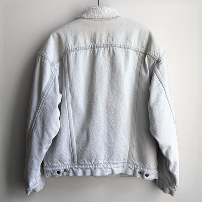 1990s Light Blue Sherpa Lined Denim Jacket