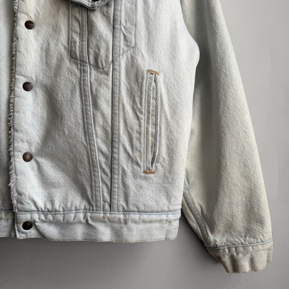 1990s Light Blue Sherpa Lined Denim Jacket