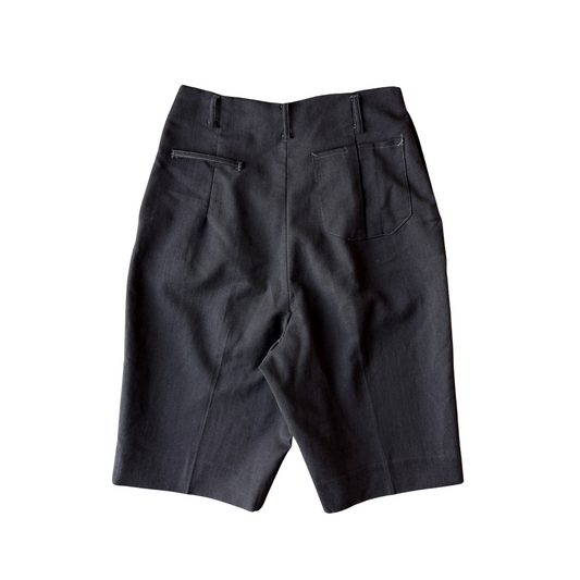 1960s Black Pleated Dress Shorts (25)