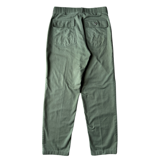 1970s U.S. Army OG 507 Durable Utility Pants (30)