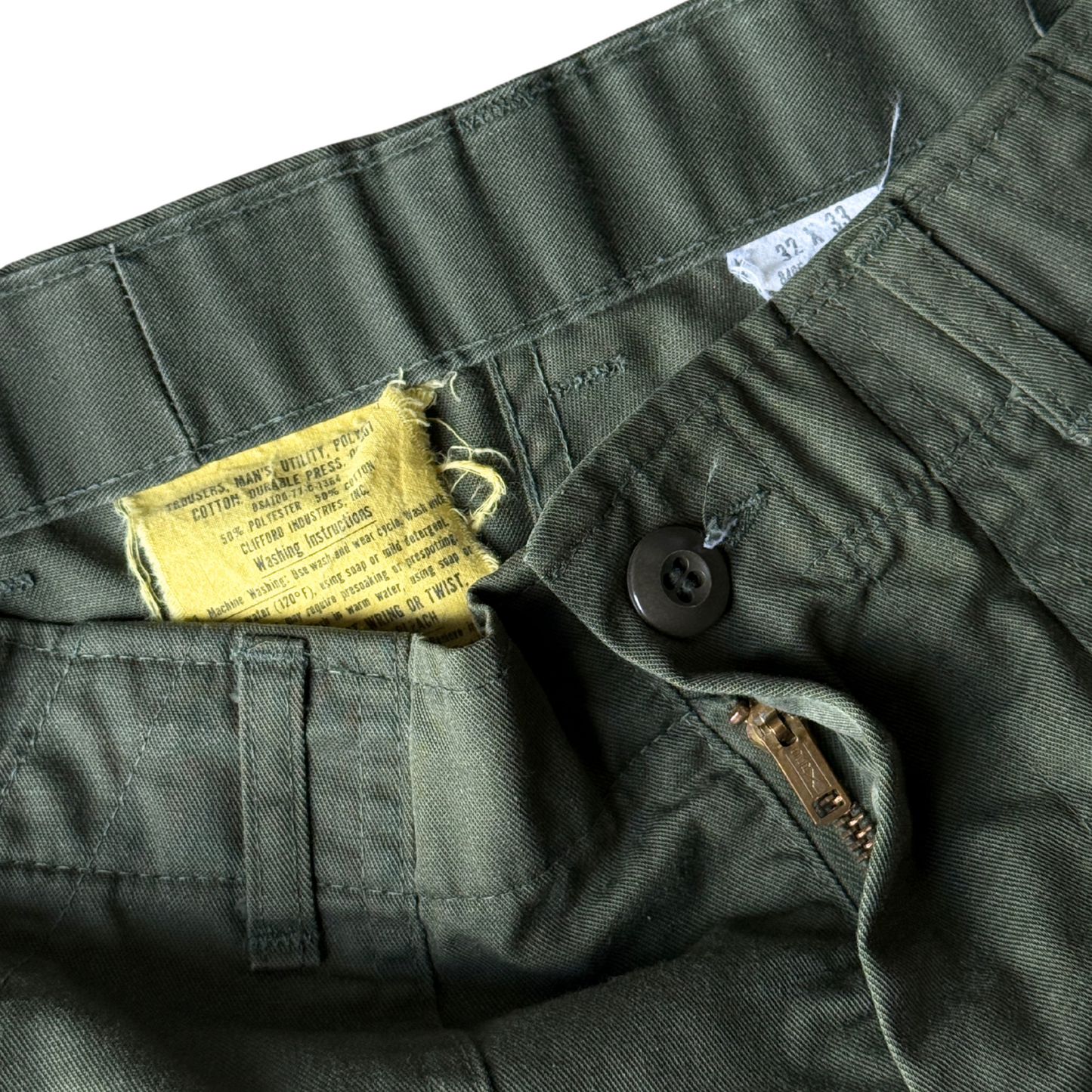 1970s U.S. Army OG 507 Durable Utility Pants (30)