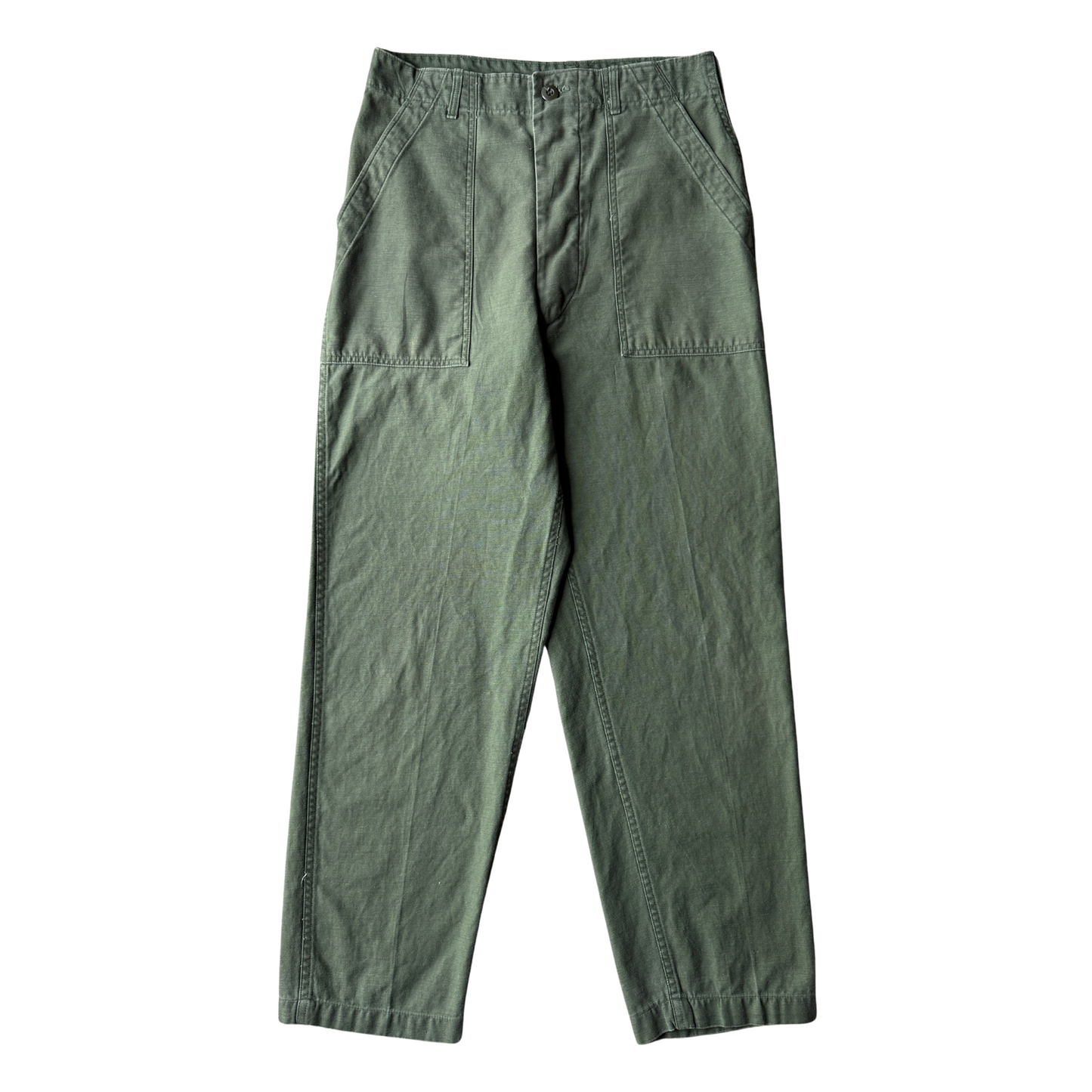 1970s U.S. Army OG 107 Sateen Utility Pants (30)