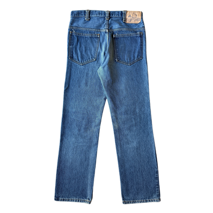 1980s Plain Pockets Straight Fit Denim Jeans (30)