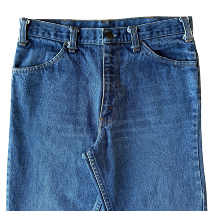 1980s Plain Pockets Straight Fit Denim Jeans (30)