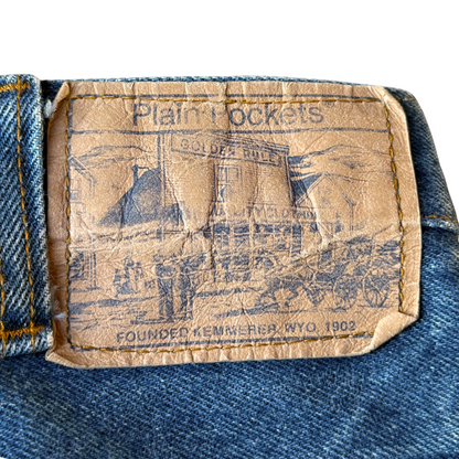 1980s Plain Pockets Straight Fit Denim Jeans (30)
